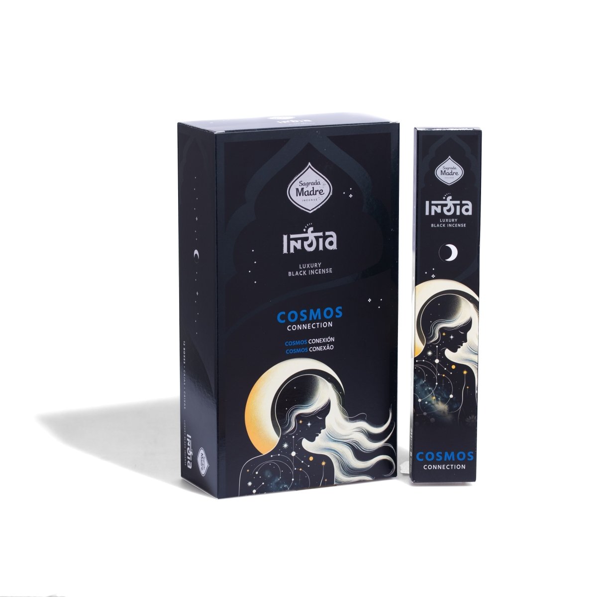 Box Sahumerio Varilla India Black Cosmo 12 Unidades - Sagrada Madre Chile