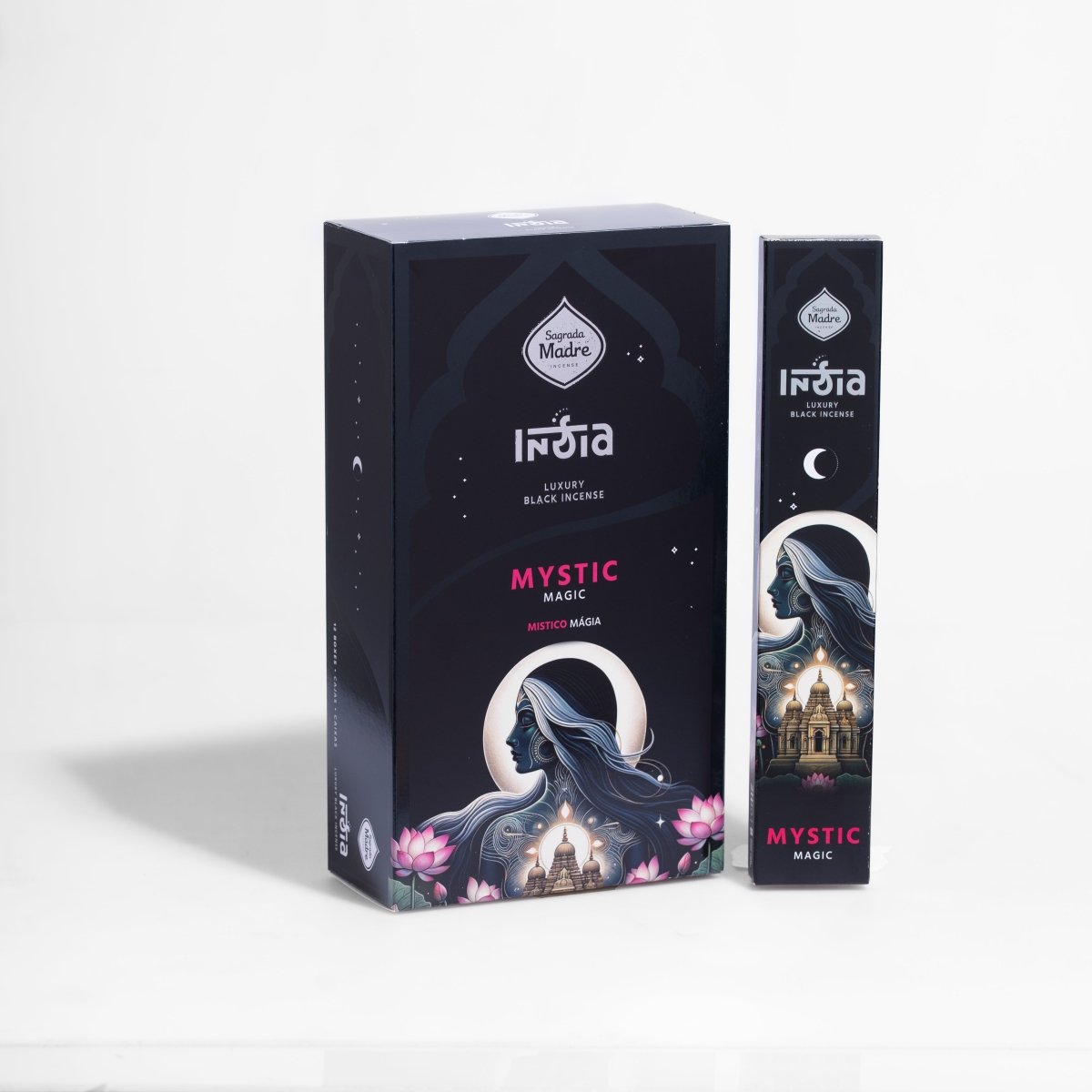 Box Sahumerio Varilla India Black Mistico 12 Unidades - Sagrada Madre Chile