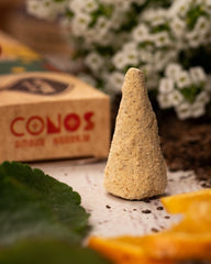 Sahumerio en Conos Ambar Naranja - Sagrada Madre Chile