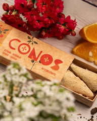 Sahumerio en Conos Ambar Naranja - Sagrada Madre Chile