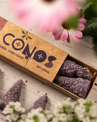 Sahumerio en Conos Lavanda y Flores Violetas Sagrada Madre - Sagrada Madre Chile