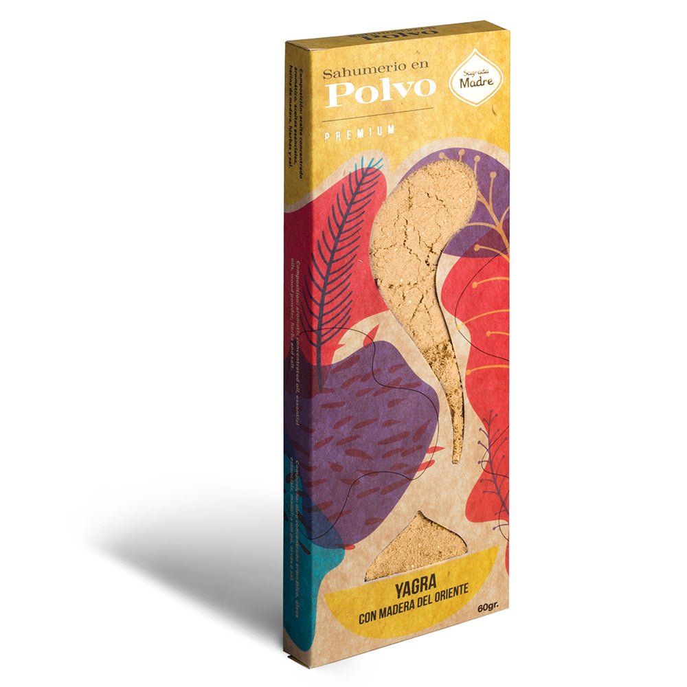 Sahumerio en Polvo Yagra con Madera del Oriente - Sagrada Madre Chile