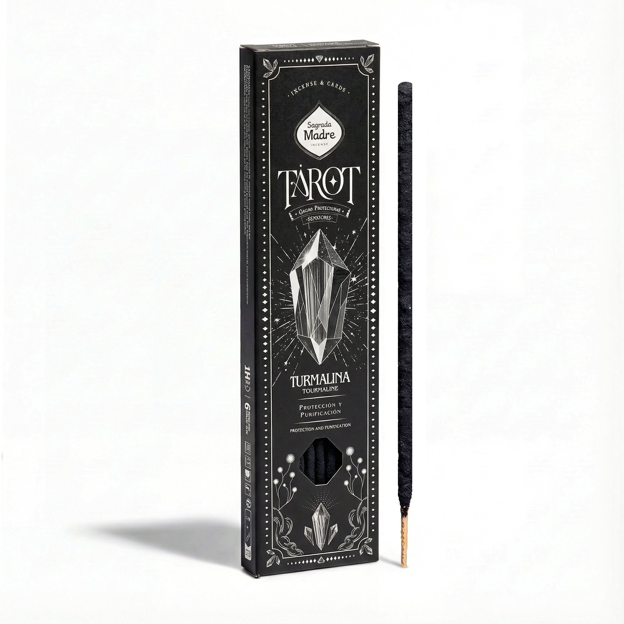 Sahumerio Tarot Gemas Turmalina - Mirra Y Jazmin - Sagrada Madre Chile