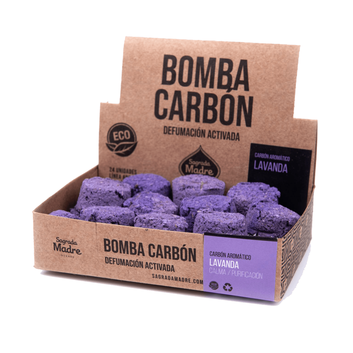 Bomba Carbón Sahumerio Lavanda - Sagrada Madre Chile