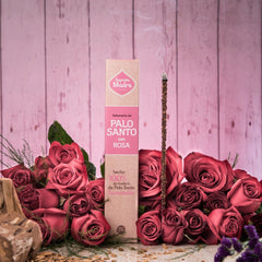 Sahumerio Palo Santo con Rosas - Sagrada Madre Chile