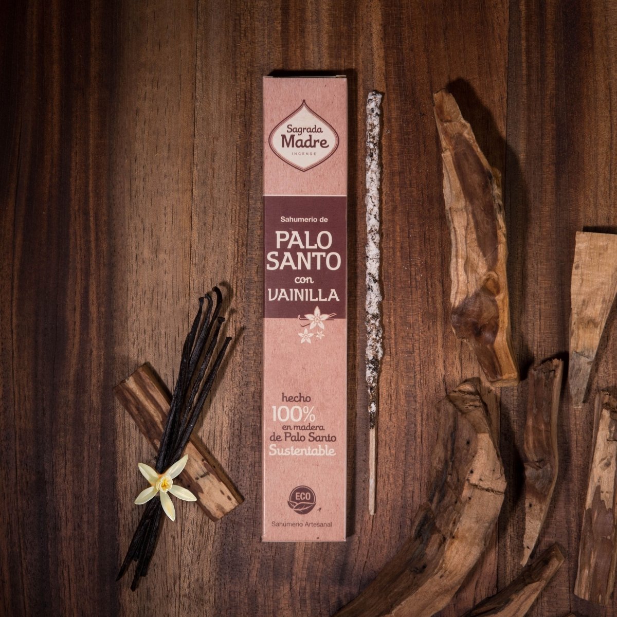 Sahumerio Palo Santo con Vainilla - Sagrada Madre Chile