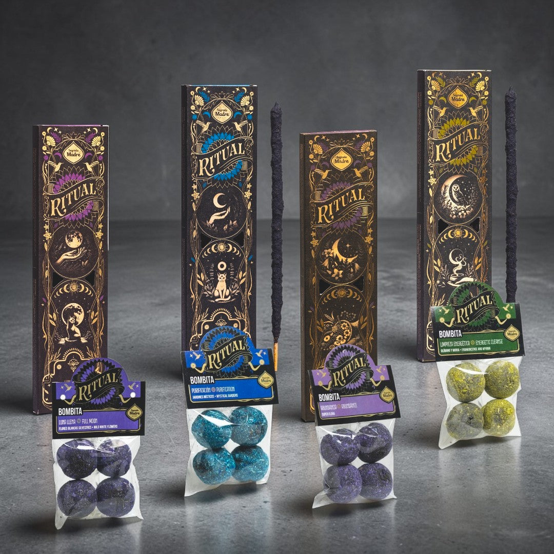 Ritual Limpieza y Abundancia Completo | 4 Sahumerios + 4 Bombitas