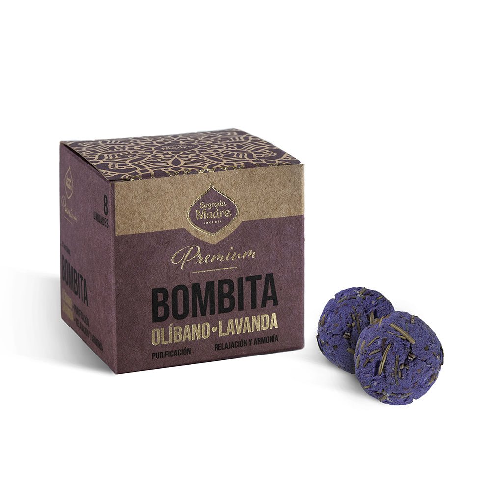 Bombita Premium Defumación Activada Olíbano & Lavanda - Sagrada Madre Chile