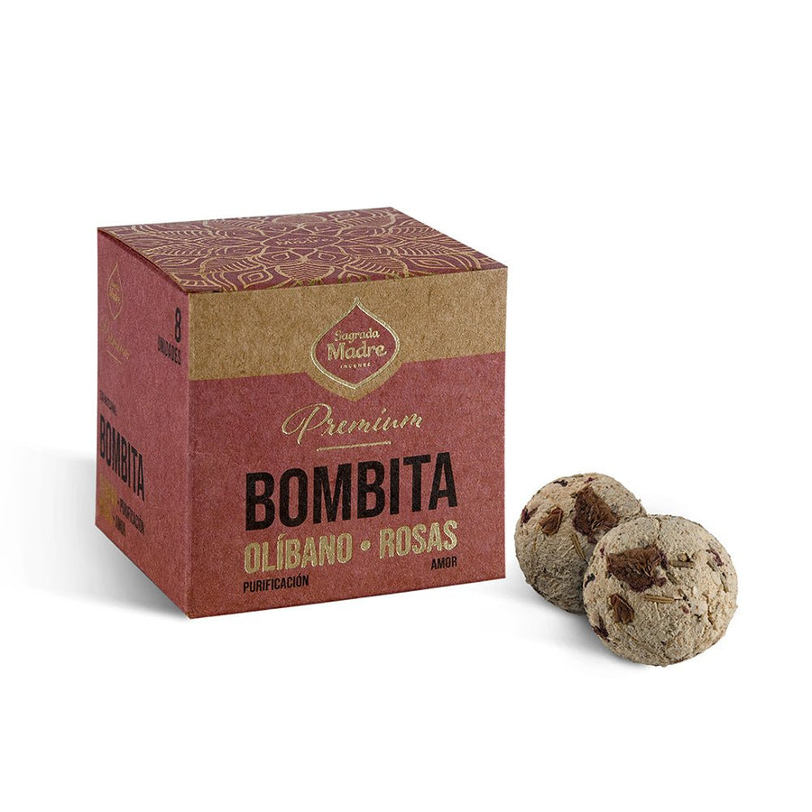 Bombita Premium Defumación Activada Olíbano & Rosa - Sagrada Madre Chile