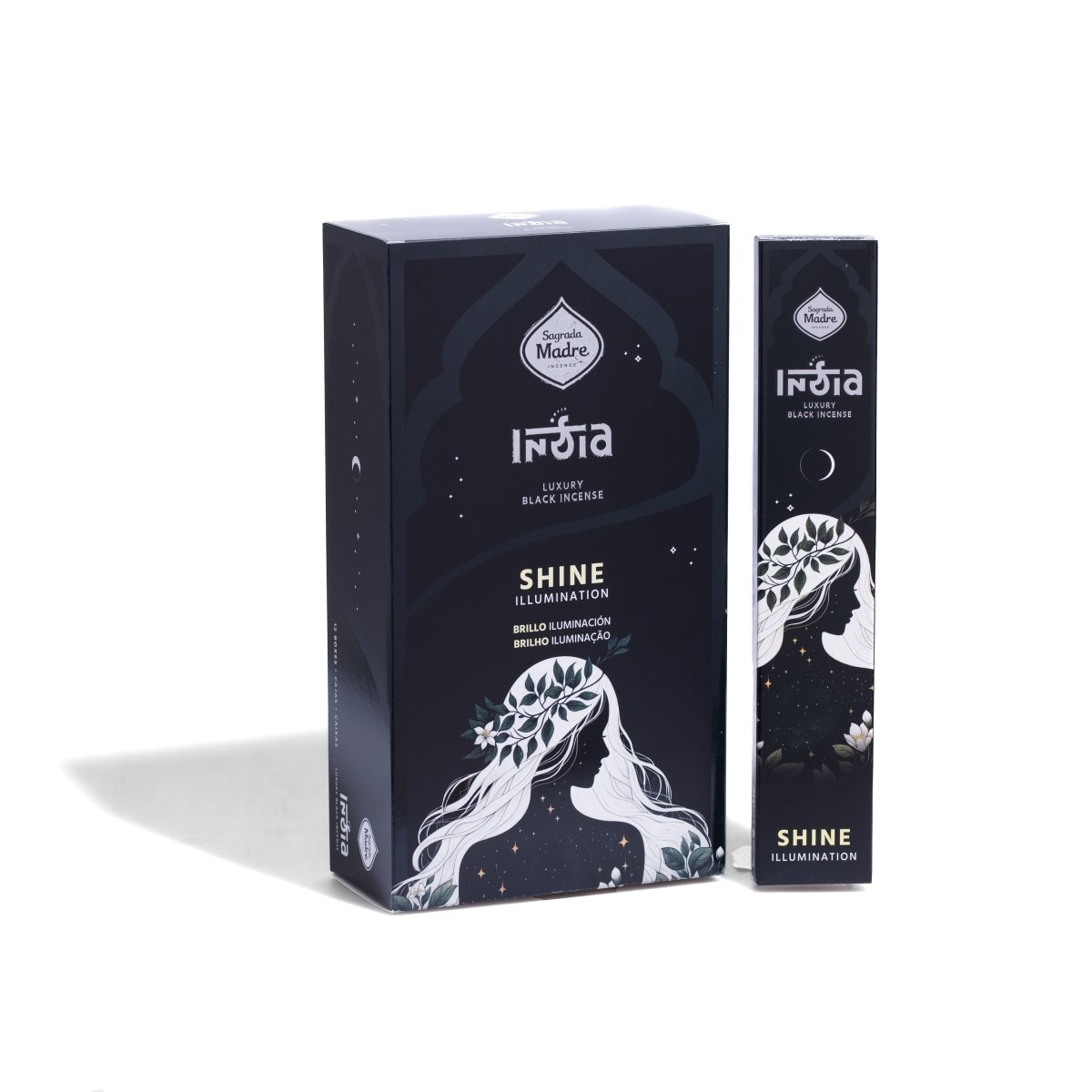 Box Sahumerio Varilla India Black Brillar 12 Unidades - Sagrada Madre Chile