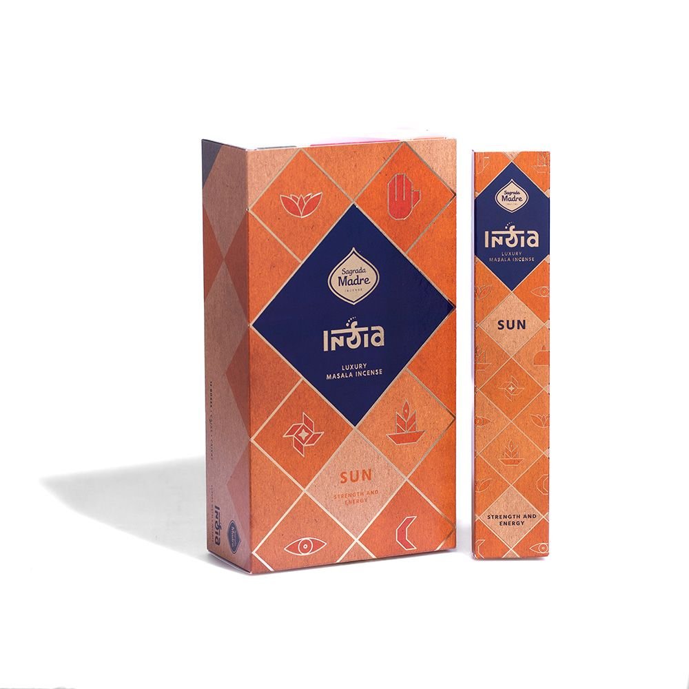 Box Sahumerio Varilla India Massala Sol 12 Unidades - Sagrada Madre Chile