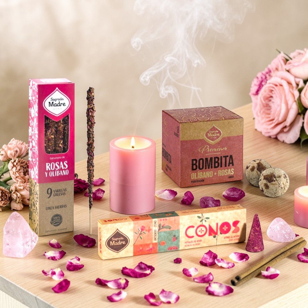 Ritual Amor y Atracción | Sahumerio + Bombita + Cono - Sagrada Madre Chile