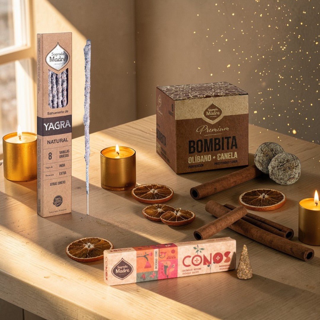 Ritual Prosperidad Activa | Sahumerio + Bombita + Cono - Sagrada Madre Chile