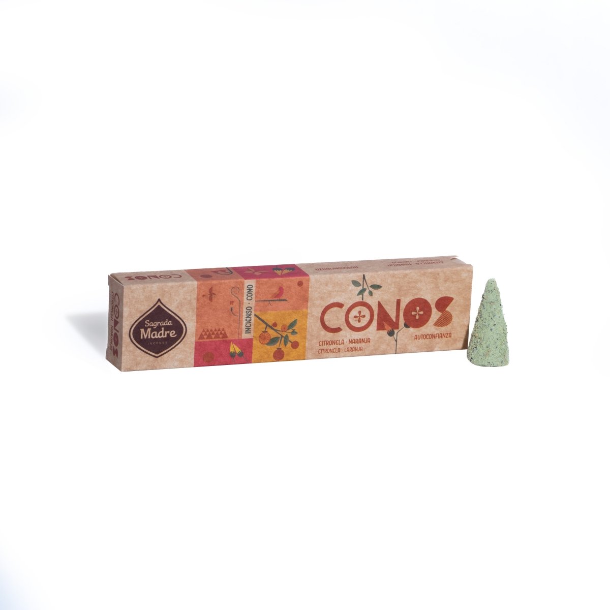 Sahumerio en Conos Citronella Naranja Sagrada Madre - Sagrada Madre Chile