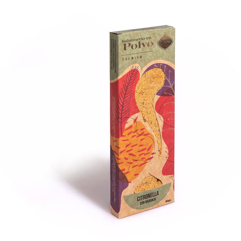 Sahumerio en Polvo Citronella Naranja - Sagrada Madre Chile