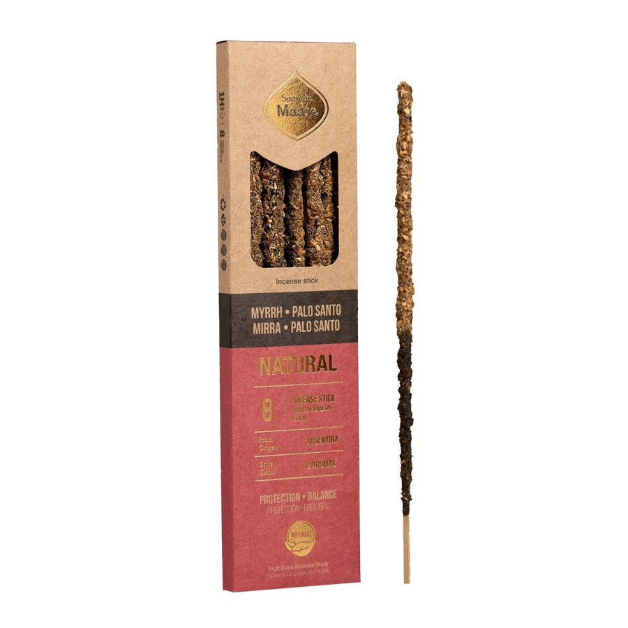 Sahumerio Natural Doble Mirra y Palo Santo - Sagrada Madre Chile