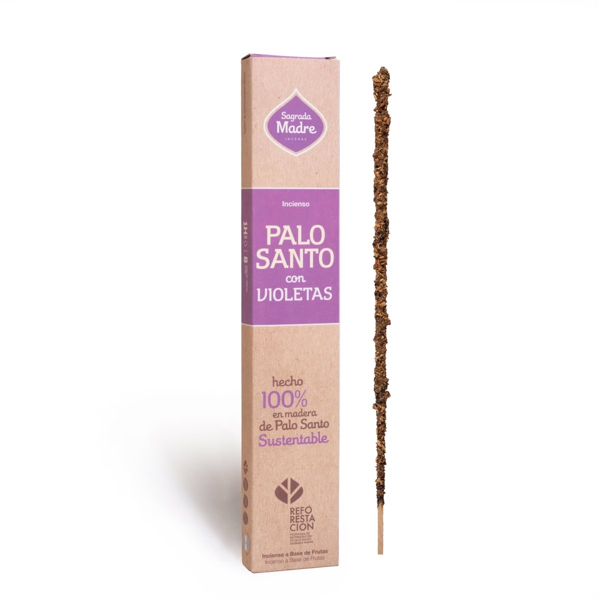 Sahumerio Palo Santo con Violetas - Sagrada Madre Chile