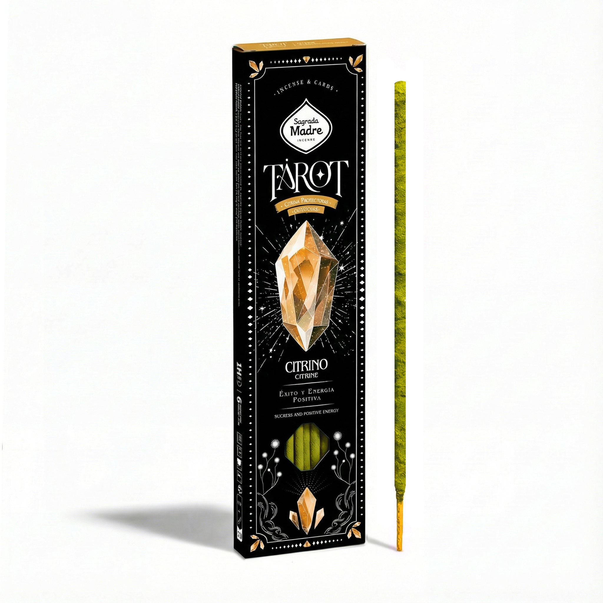 Sahumerio Tarot Gemas Citrino - Naranja Y Especias - Sagrada Madre Chile