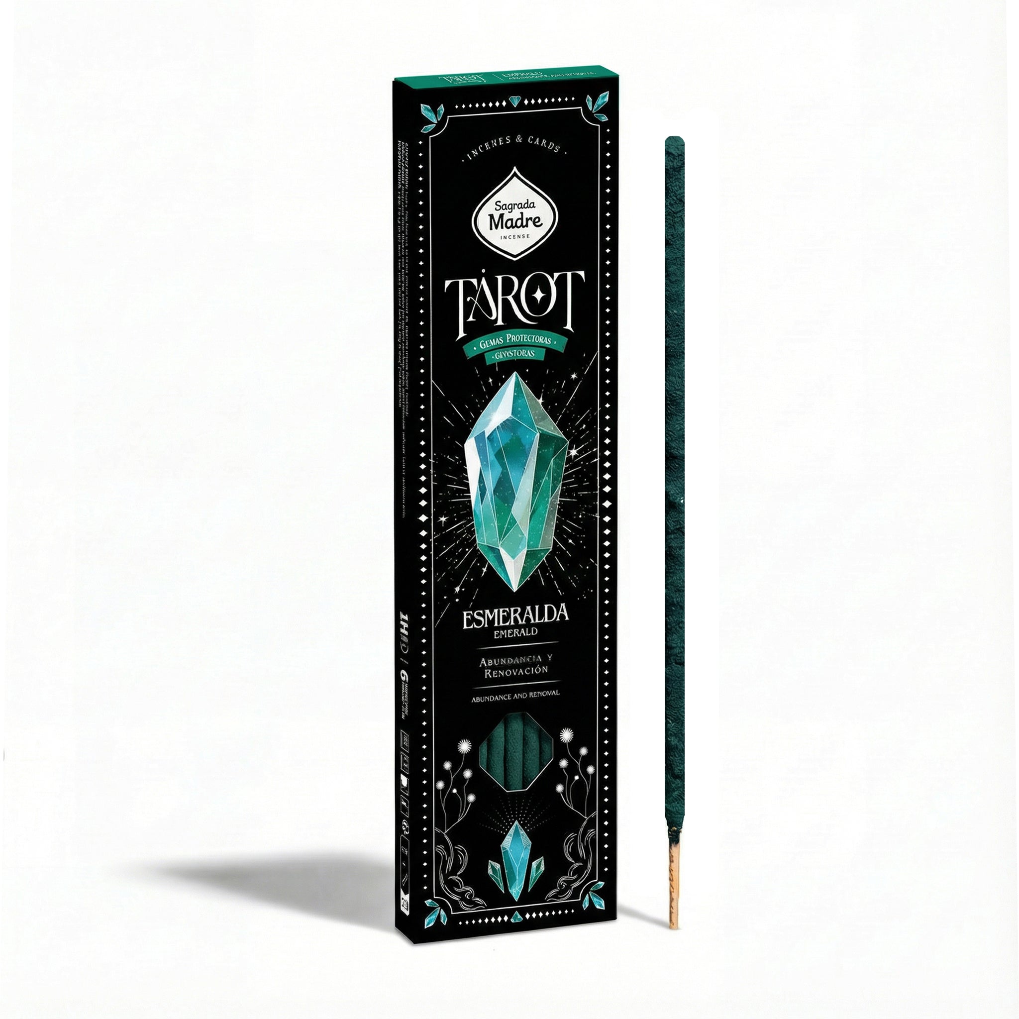 Sahumerio Tarot Gemas Esmeralda - Limon Y Lavanda - Sagrada Madre Chile