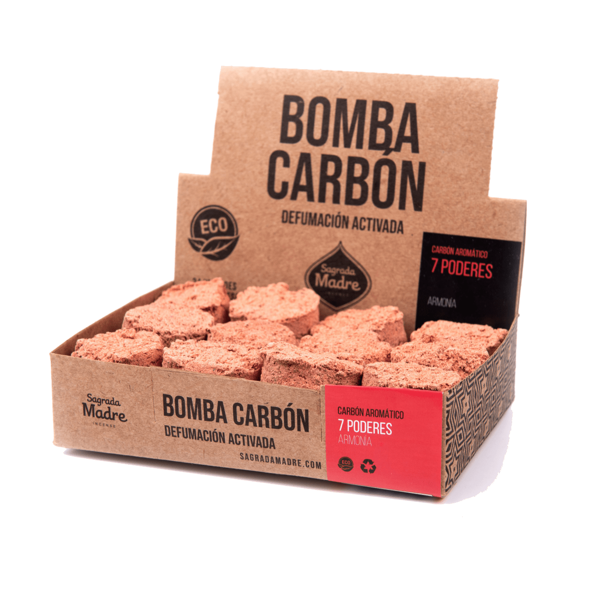 Bomba Carbón Sahumerio 7 Poderes - Sagrada Madre Chile