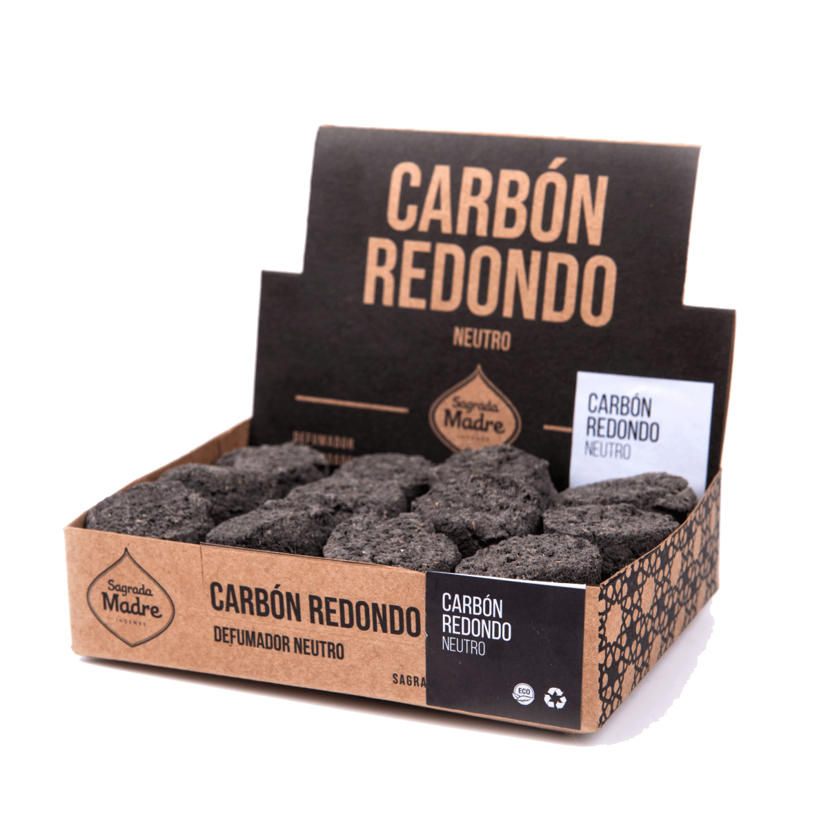 Carbón Vegetal Redondo Neutro - Sagrada Madre Chile
