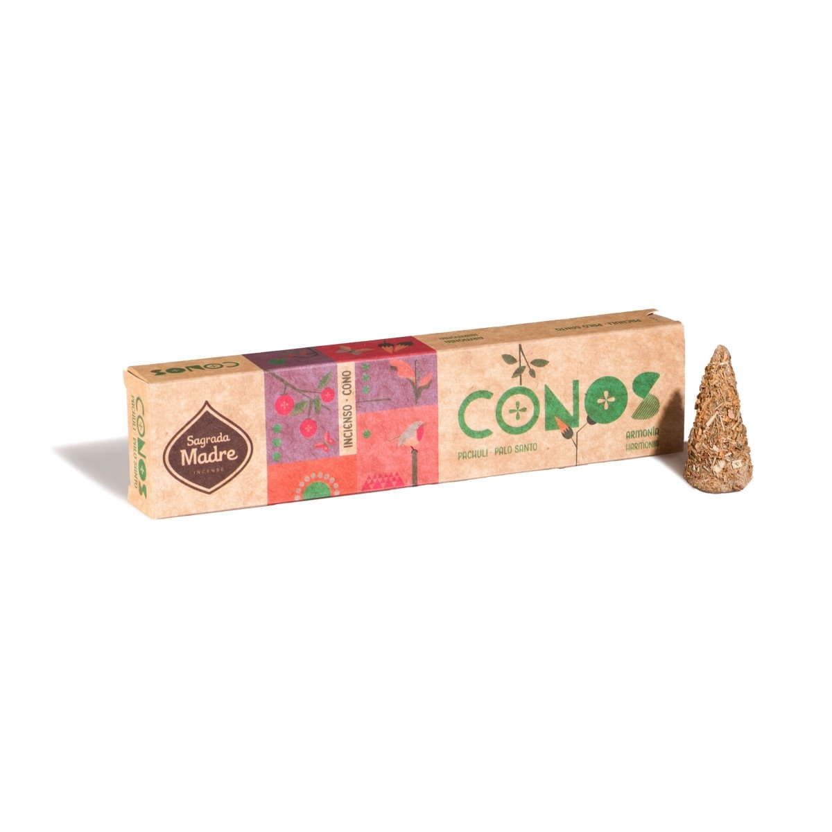 Sahumerio en Conos Patchouli Palo Santo Sagrada Madre - Sagrada Madre Chile