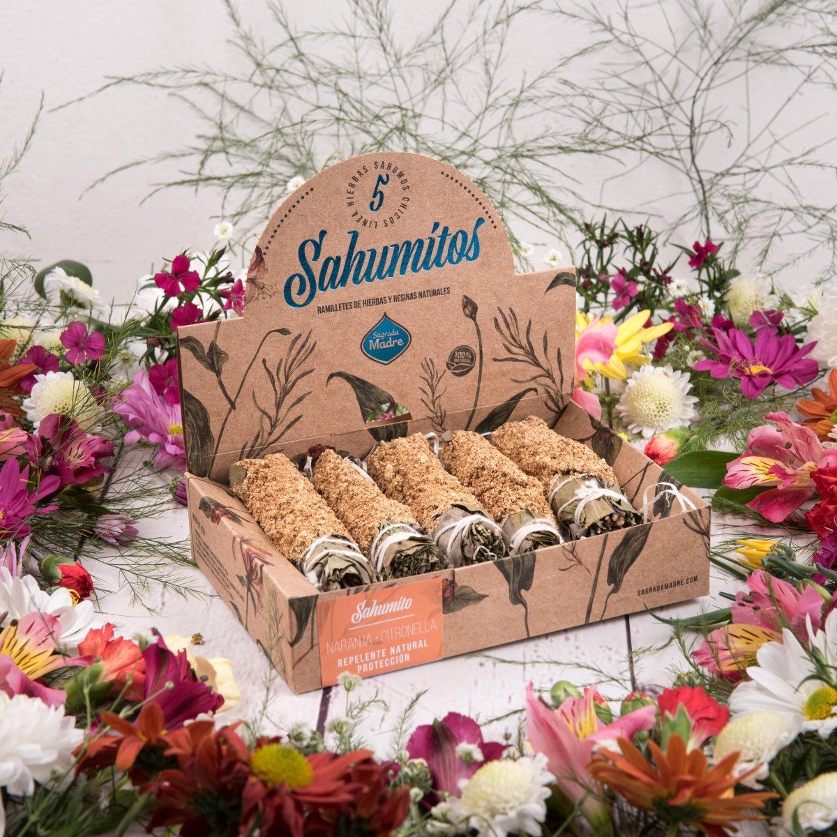 Sahumitos Naranja & Citronella x5 - Sagrada Madre Chile